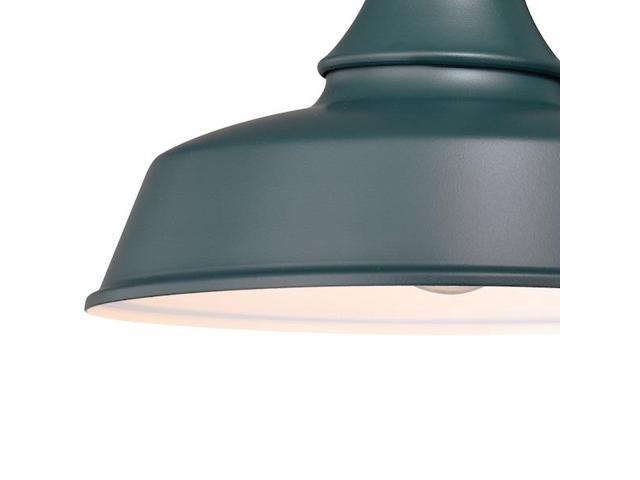 VAXCEL T0482 Dorado 1 Light Dusk to Dawn Green White Farmhouse Barn Dome