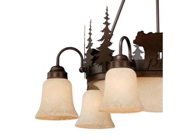 VAXCEL CH55706BBZ Bozeman 9 Light Bronze Rustic Bear Chandelier