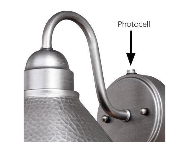 VAXCEL T0490 Outland 1 Light Dusk to Dawn Pewter Farmhouse Barn Dome Outdoor