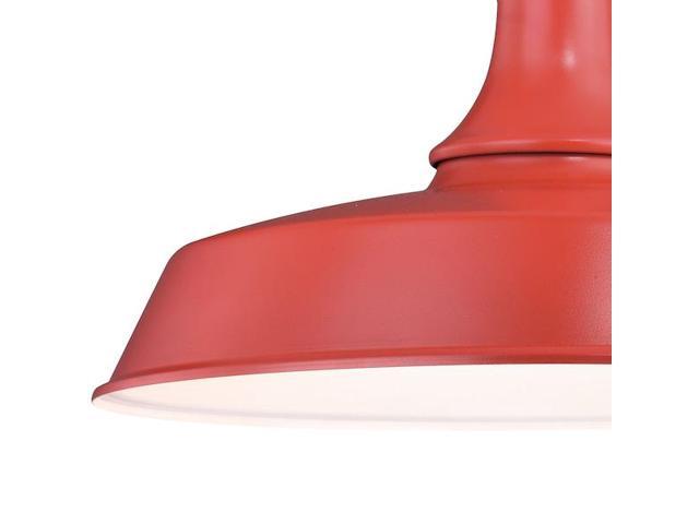 VAXCEL T0488 Dorado 1 Light Dusk to Dawn Red White Farmhouse Barn Dome Outdoor