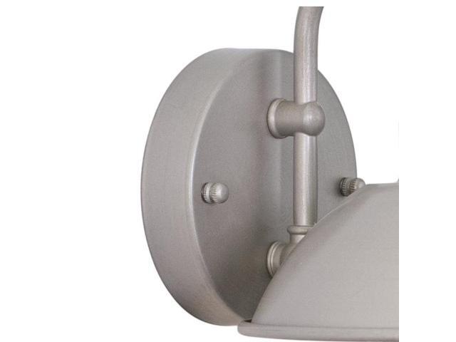 VAXCEL Farmhouse Outdoor Porch Light - Harwich 8' Brushed Nickel Coastal Wall Sconce with Clear Seeded Glass Shade, Indoor-Outdoor Barn Lighting...