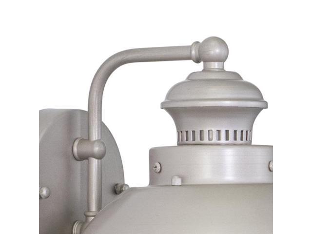 VAXCEL Farmhouse Outdoor Porch Light - Harwich 8' Brushed Nickel Coastal Wall Sconce with Clear Seeded Glass Shade, Indoor-Outdoor Barn Lighting...