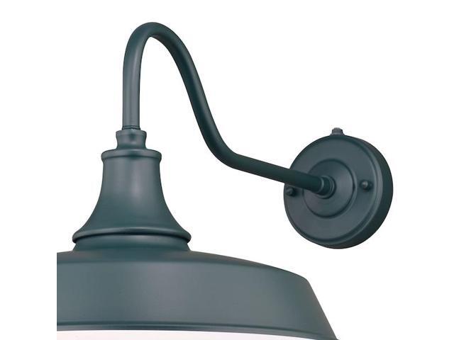 VAXCEL T0484 Dorado 1 Light Dusk to Dawn Green White Farmhouse Barn Dome