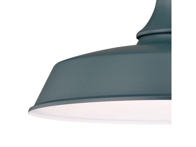 VAXCEL T0484 Dorado 1 Light Dusk to Dawn Green White Farmhouse Barn Dome