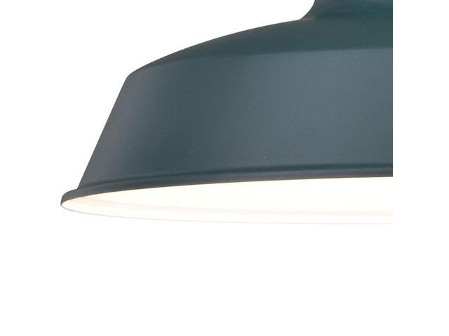 VAXCEL T0483 Dorado 1 Light Dusk to Dawn Green White Farmhouse Barn Dome