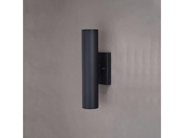 VAXCEL T0552 Chiasso Aluminum 2 Light LED Black Outdoor Wall Lantern Clear Glass