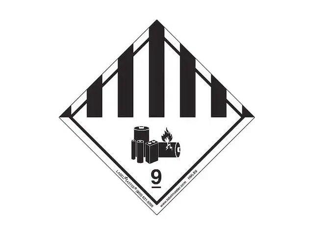 LABELMASTER HMLB9 Hazard Class 9 Lithium Battery,PK500, HMLB9