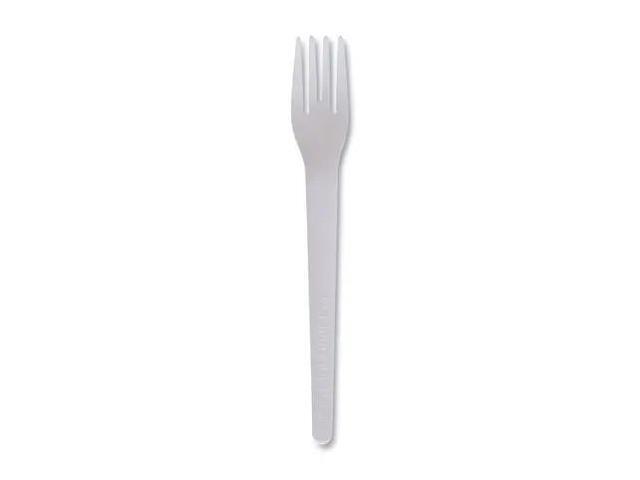Eco-Products EPS012 6' Plantware High-heat Forks, 1 Piece(s) - 1000/Carton - Disposable - Polylactic Acid (PLA) - Pearl White