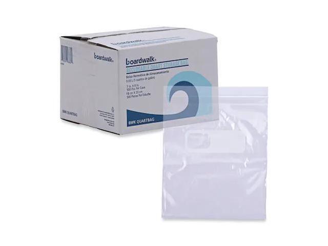 Boardwalk Reclosable Food Storage Bags 1 qt Clear LDPE 6 1/2 x 5.88 500/Box