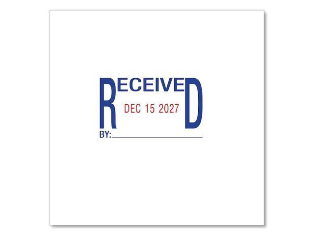 Trodat Economy Stamp Dater Self-Inking 1 5/8 x 1 Blue/Red