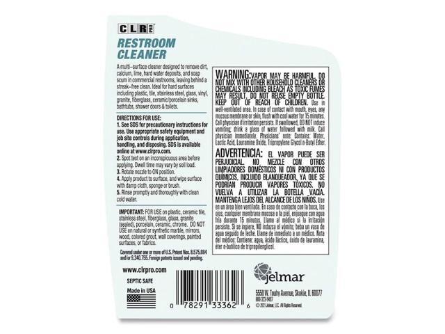CLR PRO BATH-32PRO Bath Daily Cleaner, Light Lavender Scent, 32oz Pump Spray,