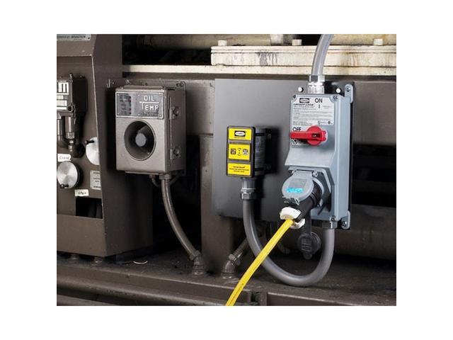HUBBELL WIRING DEVICE-KELLEMS GFHW23115 GFCI,Hard Wired,240V,30A,Yellow