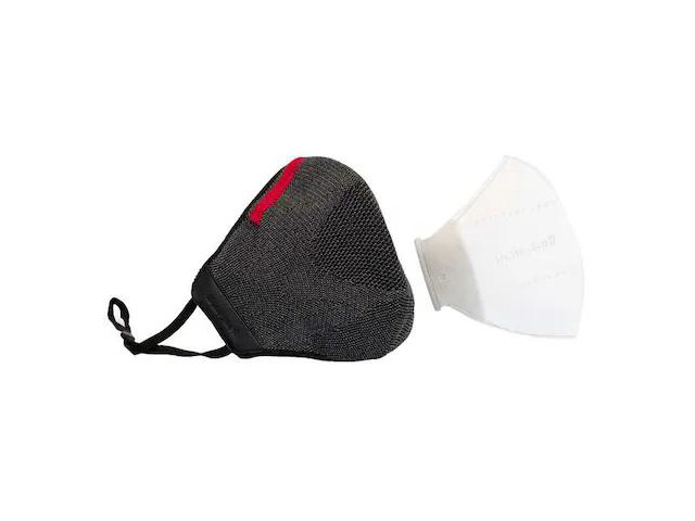 HONEYWELL LM-500-WF Reusable Face Mask, 2-Ply, None, Gray