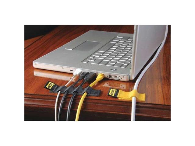 RIP-TIE C-02-005-BK Cable Tie Strap, 2 in L, 1/2 in Max Bundle Dia., Black,