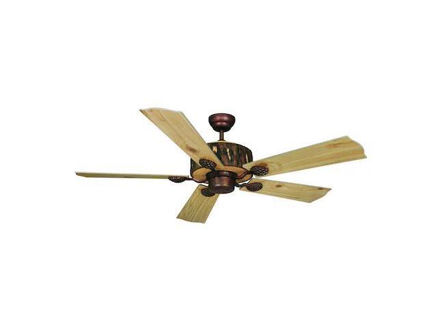 vaxcel fn52265wp log cabin ceiling fan, 52', weathered patina finish