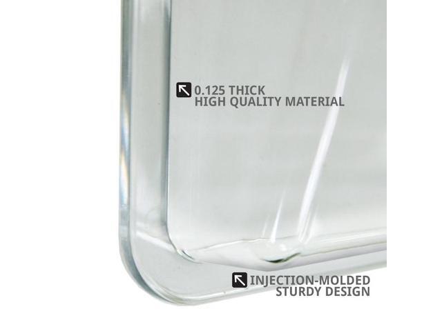 AZAR DISPLAYS 250055 Clear Plastic Wall Mount File Holder, Suction Cups, 4-Pack