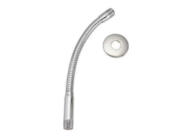 plumb pak keeney k780cp 11.5' memory flangechrome finish stylewise flexible shower arm with easily adjustable position,