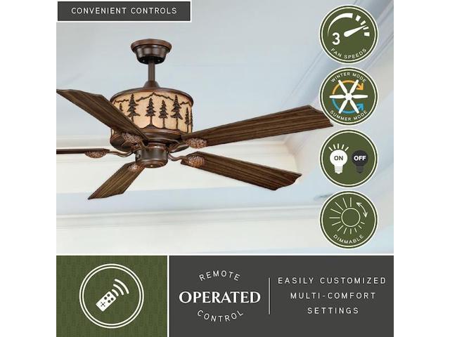 VAXCEL F0011 Yosemite 56' Ceiling Fan Bronze