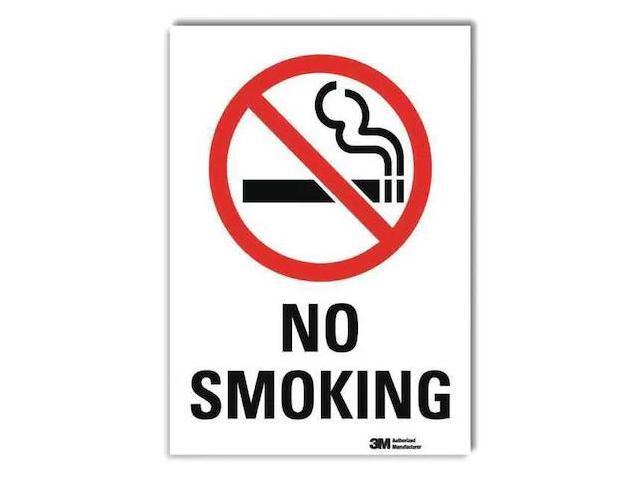 LYLE U1-1017-RD_10X14 No Smoking Sign, 14 in H, 10' W, Reflective Sheeting,