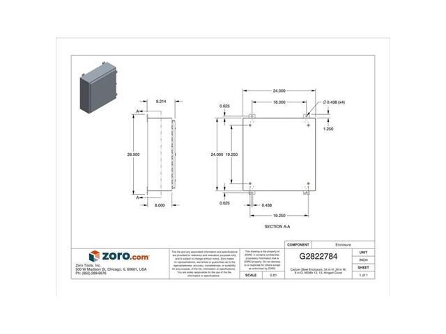 Wiegmann Enclosure Gray ANSI 61 Polyester Powder N12242408