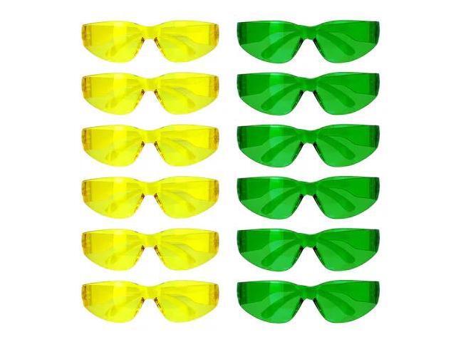 BISON LIFE BL-KSSG1-CLCT-YGR-12 Keystone, Safety Glasses, Anti-Scratch, Yellow