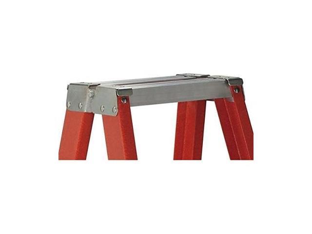 LOUISVILLE FM1406HD 6 ft Fiberglass Twin Stepladder, 375 lb Capacity