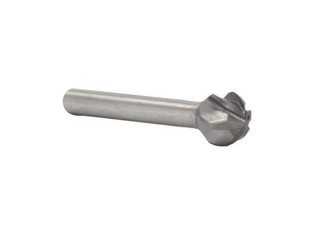 Drill America DUL Series Solid Carbide Bur, Double Cut, SD3NF Ball End, 1/4' Shank, 3/8' Head Diameter, 3/8' Cutting Length (Pack of 1)