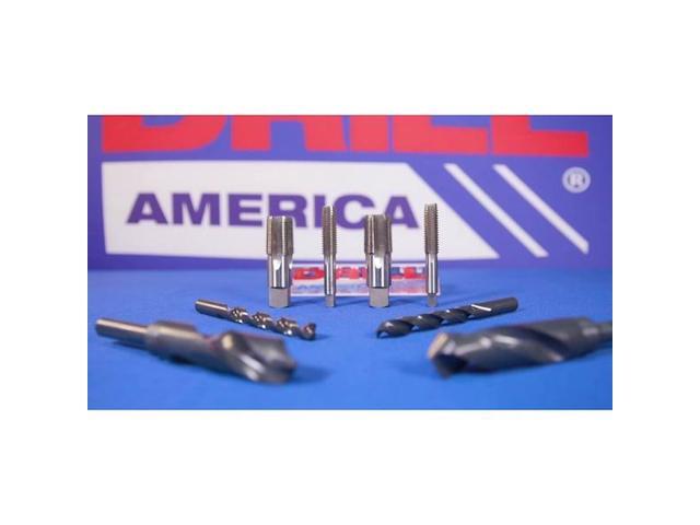 Drill America DWTST8-30P Qualtech High-Speed Steel Right Hand Threading Tap, Uncoated (Bright) Finish, Round with Square End Shank, Plug Chamfer,...