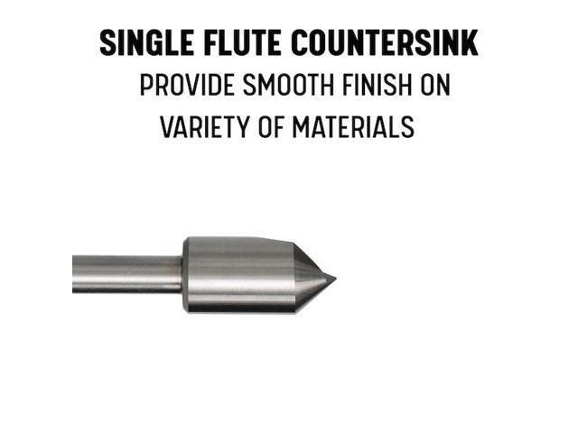 Drill America DEWSFC Series High-Speed Steel Countersink, 1 Flute, 3/4' Shank Diameter, 2' Size, 82 Degrees Angle (Pack of 1)