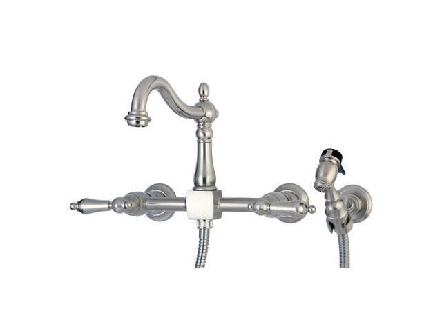 HERITAGE KS1268ALBS KS1268ALBS 8' Centerset Wall Mount Kitchen Faucet with