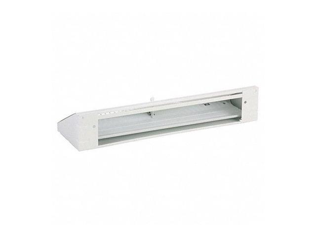 ZORO SELECT 4MJV8 Baseboard Register, 12 in W x 2 in H Opening, White, Steel,