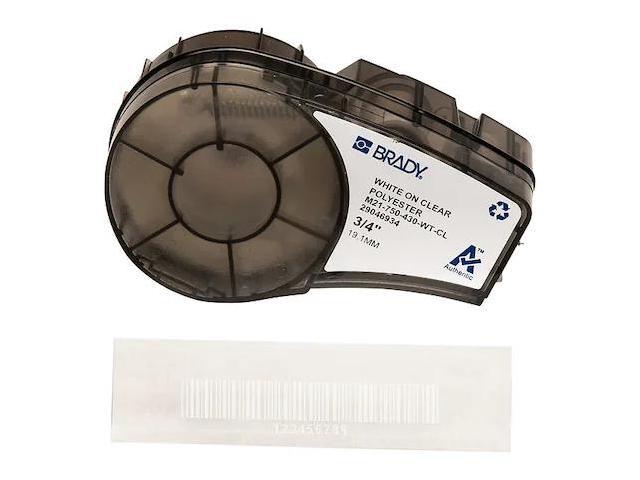 BRADY M21-750-430-WT-CL Label Tape Cartridge,Permanent Printer