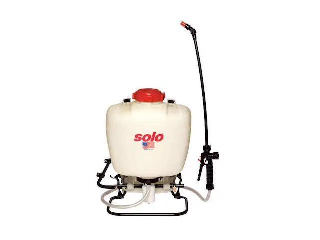 SOLO 425 4 gal Backpack Sprayer, Poly, 48 in L Hose, 90 PSI, Cone/ Fan/ Jet
