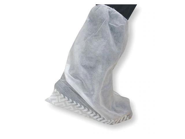 CONDOR 2KTU4 Disposable Boot Covers, Universal, Polypropylene, Elastic, Serged
