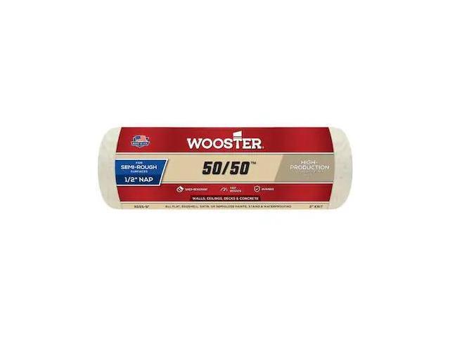 WOOSTER R295-9 9' Paint Roller Cover, 1/2' Nap, Knit Lambswool/Polyester