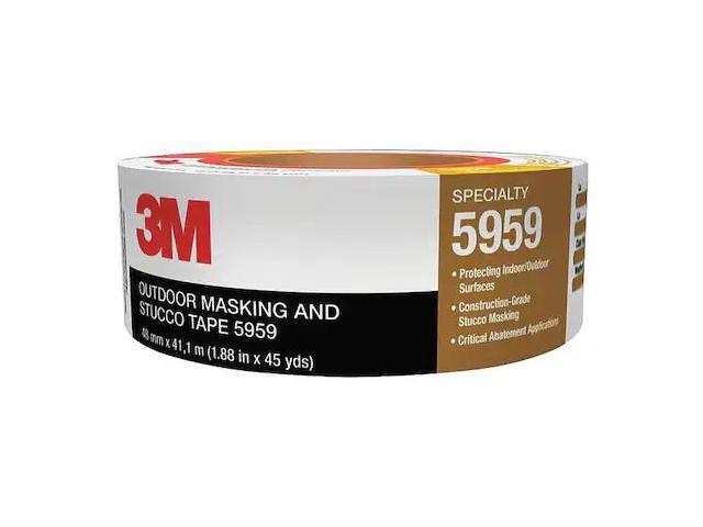 3M 5959 Painter's Tape, 48 mm W x 41 1/10 m L, 12 mil Thick, Red, Rubber