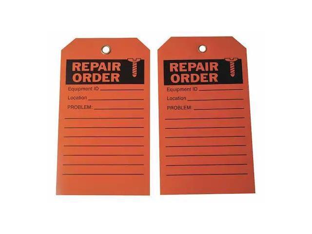 ZORO SELECT 4ZH16 Repair Order, Repairs Required When Repairs Are Completed.