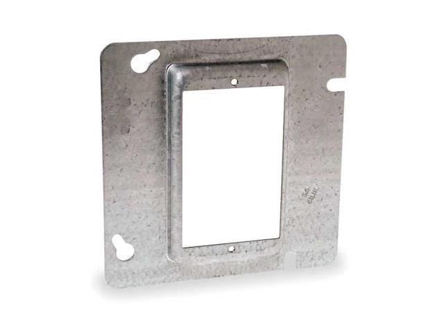 RACO 837 Plaster Ring, 1 Gang, Galvanized Zinc, Square Box Type