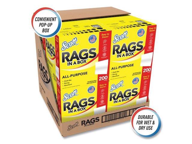 SCOTT KCC 75260 Scott Rags In A Box, Disposable Rags, Rinse & Reuse, Pop-Up