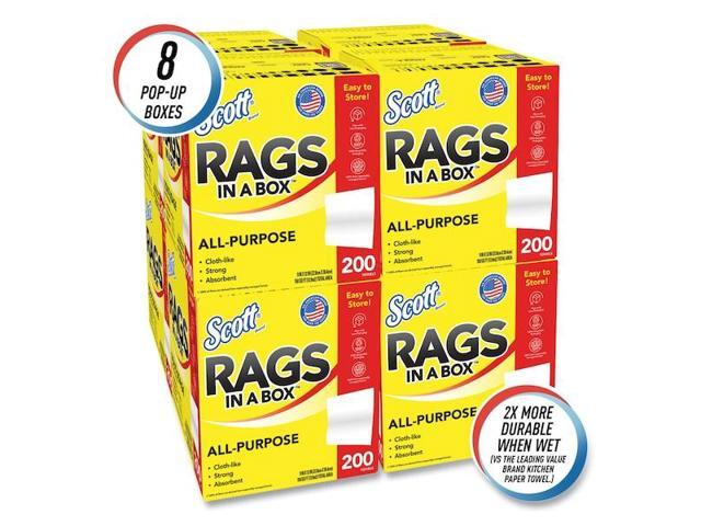 SCOTT KCC 75260 Scott Rags In A Box, Disposable Rags, Rinse & Reuse, Pop-Up