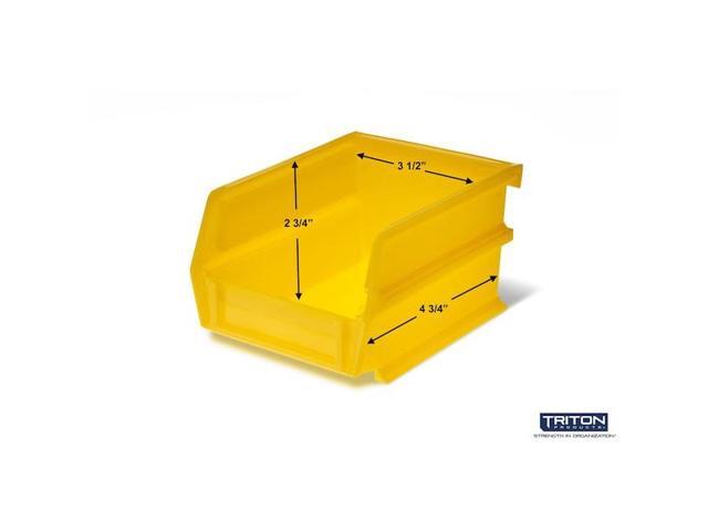 TRITON PRODUCTS 3-210Y-6 Stacking Hanging Interlocking Bins, Polypropylene,