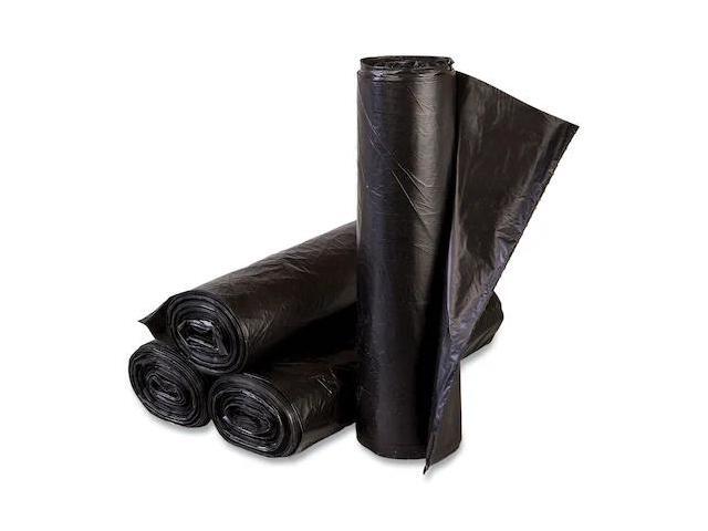 Inteplast Group EC242406K High-Density Can Liner, 24 x 24, 10-Gallon, 6 Micron, Black, 50/Roll, 200 Rolls/Carton, 1 Carton