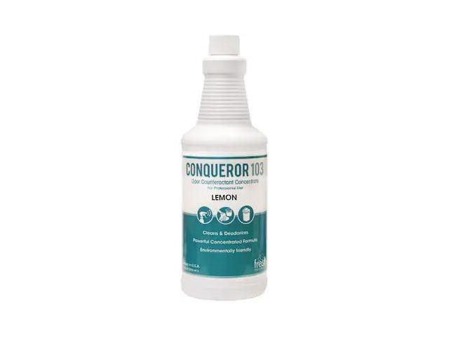 Fresh Products 1232WBLECT Conqueror 103 Odor Counteractant Concentrate, Lemon, 32oz Bottle, 12/Carton, 1 Carton