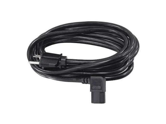 ZORO SELECT 20PX07ID PC Power Cord, 5-15P, IEC C13, 15 ft., Blk, 13A