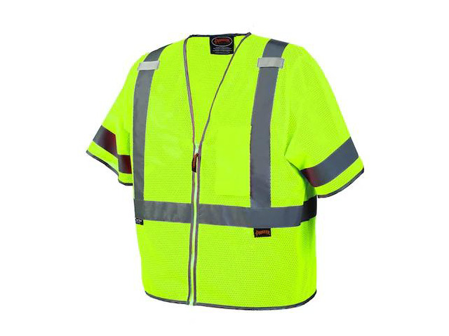 PIONEER V1023960U-4XL Short Sleeve Vest with 2' Tape,Green