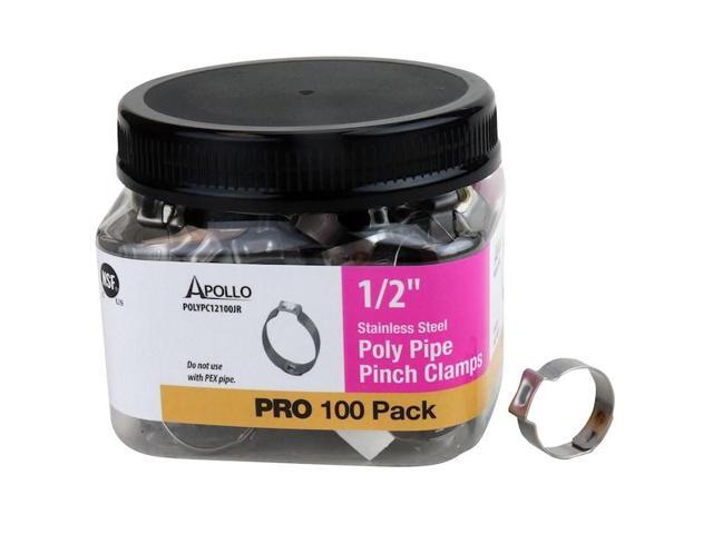 APOLLO POLYPC12100JR 1/2 in. Stainless-Steel Poly Pipe Pinch Clamp Jar