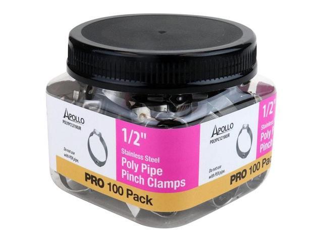 APOLLO POLYPC12100JR 1/2 in. Stainless-Steel Poly Pipe Pinch Clamp Jar