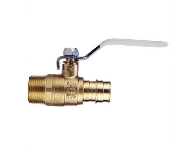 APOLLO EPXV34M 3/4 in. Brass PEX-A Barb x 3/4 in. Male Pipe Thread Ball Valve