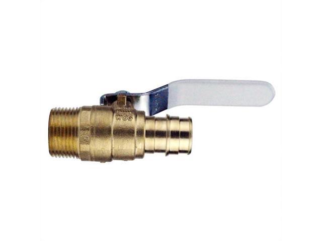 APOLLO EPXV34M 3/4 in. Brass PEX-A Barb x 3/4 in. Male Pipe Thread Ball Valve