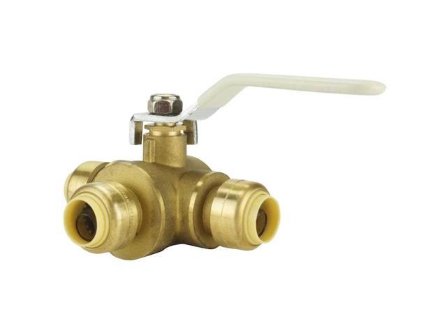 APOLLO FSBBV312 1/2 in. Brass Push-To-Connect 3-Way Ball Valve